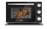 CASO TO 32 Classic - Design Backofen, Testsieger Haus & Garten Test, 32 Liter Garraum, 4 Einschubebenen, 70-230°C, Heißluft, Ober- und Unterhitze, Schwarz