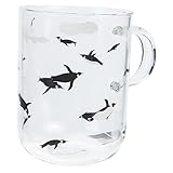 HOLIDYOYO Eisbärenwasserbecher klare Tassen Klarsichtbecher für Heißgetränke Tee Becher Kaffeetasse klar Trinkbecher Becher trinken wiederverwendbare Kaffeetasse Weiß