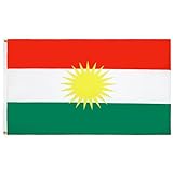 AZ FLAG Flagge Kurdistan 150x90cm - KURDEN Fahne 90 x 150 cm - flaggen Top Qualität