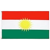 AZ FLAG Flagge Kurdistan 150x90cm - KURDEN Fahne 90 x 150 cm - flaggen Top Qualität