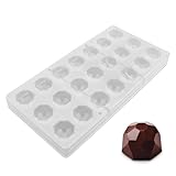 1 Stück Schokoladenform Transparent Kunststoff, Polycarbonat Schokolade Form, DIY Schokoladenformen mit 21 Löchern mit Halbgewinde für Schokolade, Küche, Backen, Werkzeug