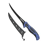Smith's DARCIZZLE 51319 15,2 cm gebogenes Flex-Filetiermesser - 400 Series Edelstahlklinge - rutschfester Softgrip-Griff - Scheide - gebogenes Filetiermesser - Entbeinung & Spielverarbeitung -