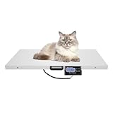 DioPaiB Digitale Tierwaage 300kg Paketwaage, Edelstahl Plattformwaage, Elektronische Veterinärwaage mit Externes LCD-Display, Große Hundewaage Katzenwaage Haustierwaage, für Haus- und Nutztiere
