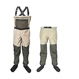 LCKKJHG Wathose Herren Wasserdicht Fliegen Angeln Wathosen Atmungsaktive Waten Hosen Angeln Jagd Kleidung Brust Overalls Männer Frauen Neopren Socken Kleidung für Angeln, Landwirtschaft(STYLE2 XL)