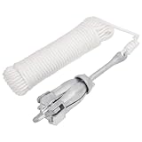 vidaXL Klappanker, Faltanker mit Seil 4 Flunken, Tragbarer Anker Bootsanker, Faltklappanker Schirmanker für Schlauchboote Kajaks Paddelboards, Silbern 2,5kg Temperguss