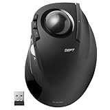 ELECOM DEFT Trackball Maus, 2.4GHz Drahtlos, Fingergesteuert, 8-Tasten-Funktion, Ergonomisches Design mit 34mm Glatter Kugel, Für PC/Laptop, Kompatibel mit Windows 11/MacOS, Modell M-DT2DRBK