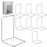 Buchstütze - 8 Stück Bücherstütze aus Acryl - Transparente Buchstützen - Buchstützen-Set - geeignet für Schule, Zuhause, Büro und Bibliothek
