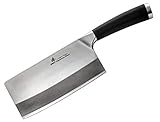 ZHEN Japanese VG-10 3-lagige geschmiedet High Carbon Leuchte Edelstahl Schneide Schneidebrett Chef Butcher Messer/Hackmesser, 16,5 cm, TPR Griff