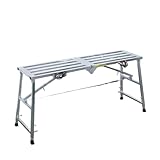MMYUAK Arbeitsbühne Gerüst Eisenklappleitern, verdickendes multifunktionales Klappgerüst, tragbares Teleskop-Innen-Anti-Rutsch-Konstruktionswerkzeug(140X40CM Pairs)
