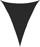 Sonnensegel Dreieckig 160 g/m² Schwarz aus HDPE, UV-Schutz, Wasserdurchlässig, Balkon Sonnenschutz, Segeltuch Sonnenschutz, 3 x 4 x 4 m