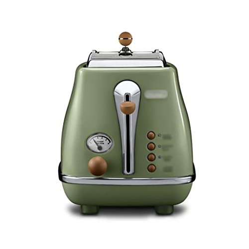 VITEIN Retro-Toaster Frühstückszubereiter Toaster Toasterofen Toastmaschine (Color : Green, S : 18.5 * 32 * 23cm)