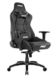 AKRacing Chair Master PRO Gaming Stuhl, PU-Kunstleder, Schwarz/Schwarz, 5 Jahre Herstellergarantie