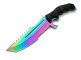massives & schweres 31cm CS-GO Counter-Strike Fade Rainbow Tracker Messer - Outdoor - Survival - Jagd - Angel - Camping Messer