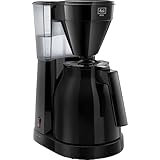 Melitta Easy Therm - Kaffeemaschine mit Thermokanne, Filterkaffeemaschine mit Tropfstopp, für bis zu 8 Tassen Kaffee, schwarz