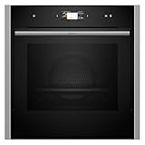 NEFF B64VS71N0, N 90, Einbau-Backofen, Made in Germany, Integrierbarer Backofen 60 x 60cm, Slide&Hide, Full Touch TFT-Display, Favorit, Vario Steam, Soft Open & Close, Schwarz