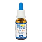 Dr. Jacob's Vitamin D3 Öl forte 20 ml I 2000 I.E. 50 µg D3 pro Tropfen I optimal bioverfügbar I 640 Tropfen, 1.280.000 I.E