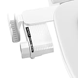 Bidet Aufsatz für Toilette, WC Nicht Elektrisch Bidet Toilettenaufsatz mit Einziehbare selbstreinigende Doppeldüsen Einstellbarer Wasserdruck Frischwasserdruck WC-Aufsatz Po-Dusche