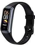 Fitness Tracker 1,10' Screen Smartwatch Herren Damen, Fitnessuhr Smart Watch mit 24h Herzfrequenz, Schlaf, Blutdruck Monitor, Aktivitätstracker IP68 Wasserdicht, Sportuhr für iOS Android(Schwarz)