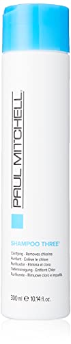 Paul Mitchell Shampoo Three - Tiefenreinigungs-Shampoo entfernt Chlorrückstände, für alle Haartypen, Haarpflege in Salon-Qualität, 300 ml