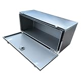 GMBAYUE Hochleistungs-Werkzeugkasten aus Aluminium, Wasserfeste Deichselbox, Abschließbare Anhängerbox, Aufbewahrungsbox mit Schloss und Schlüssel(80x50x50cm/31.5x19.5x19.5in)