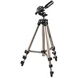Hama Leichtes Einsteiger-Dreibeinstativ mit 3-Wege-Kopf, Star 05 106-3D, Champagner