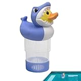 Pool Chlor Schwimmer,Enten-Hai Chlor Tablettenschwimmer - Chlorgeber Mit Großem Fassungsvermögen Für Im Außenbereich
