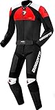Bogotto Losail 2-Teiler Motorrad Lederkombi, schwarz/weiß/rot, 48