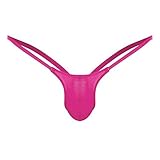 Vhersily Herren String, Mini Slip, Sexy Lace Ärmellos Halter Hollow Stickerei Lustige Höschen Erotik Unterwäsche Leicht Atmungsaktiv Schnell Trocknend Bequem Frauen, Warmes Rosa., XXXXL