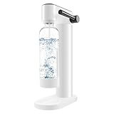 kisidus Wassersprudler Weiss inkl. 1 Liter Flasche, Stylisch und platzsparend, Höhe 42,3 cm