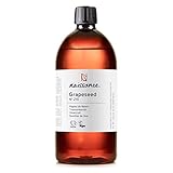 Naissance Traubenkernöl (Nr. 210) 900ml - Natürliche Feuchtigkeitspflege und Conditioner - Für Haare, Haut, Massage, Gesicht, Bart und Aromatherapie