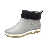 Herren-Regenslips, Freizeitschuhe, kurze Stiefel, Wasserknöchel, Outdoor, Mode, Herren, Freizeitschuhe, flache Reitstiefel, grau, 38 2/3 EU