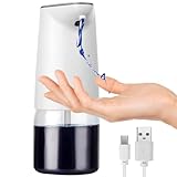 JiGiU Seifenspender Automatisch 500ml Elektrischer Desinfektionsspender Berührungsloser mit Infrarot Bewegungssensor USB Wiederaufladbar für Küche und Badezimmer