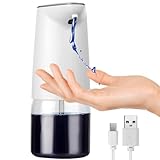 JiGiU Seifenspender Automatisch 500ml Elektrischer Desinfektionsspender Berührungsloser mit Infrarot Bewegungssensor USB Wiederaufladbar für Küche und Badezimmer