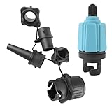 Connextion Sup Pumpe Adapter Adapter Sup Pumpe mit 4 Stück Gasdüse Sup Ventiladapter für alle Arten vonPaddle-Boards,Kajaks, Kanus, Schlauchbooten, Schwimmringen usw (Blau)