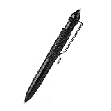 KK|SALECKER Tactical Pen - Taktischer Kugelschreiber - mit Glasbrecher und Selbstverteidigungs-Tool Kubotan - Multifunktional - EDC - Schwarz