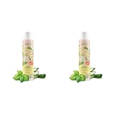 Jean & Len Feuchtigkeit Shampoo Aloe Vera & Basilikum, für sehr trockenes Haar, nährt intensiv und belebt, frischer Duft Shampoo ohne Silikone & Parabene, vegan, 300 ml (Packung mit 2)