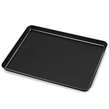 Backblech, Onader Karbonstahl Rechteckig Ofenblech, Kuchenblech mit Antihaftbeschichtung für Kochen Backen Servieren, Gesund & Leicht zu Reinigen, 40,5×30,5×2,5cm