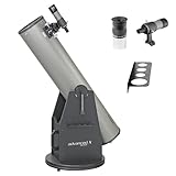 Omegon Dobson Teleskop Advanced X N 203/1200 | Spiegelteleskop für Einsteiger | Große 203mm Öffnung | Präzise Nachführung | Ideal für Deep-Sky und Planeten | Robuste Dobson-Montierung