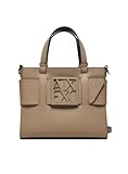 Armani Exchange Women's with Central Logo Buckle Medium Tote, Pisco