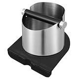 Gatuida Kaffee Abklopfbehälter mit Abnehmbarem Schlagbügel und Rutschfester Unterlage Stabiler Kaffeepulver Behälter für Gemahlenen Kaffee Geräuscharm und Langlebig