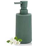 Moderne Seifenspender Grün Kunststoff Spülmittelspender, Seifenspender Bad für Badezimmer, Arbeitsplatte, Küche, Soap Dispenser mit Pumpspender (Grün)