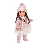 Llorens 1053528 Puppe Sara mit brünetten Haaren und braunen Augen, Fashion Doll mit weichem Körper, inkl. trendigem Outfit, 35cm