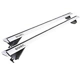 Owen Dachträger 3.0 Pro Silber 120cm - für geschlossene & bündige Reling | 90 kg Tragkraft | 2 min Montage | TÜV & GS Zertifiziert |Top-Performance Relingträger für Ihr Auto