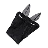 INOOMP Pferdekopf Netz Horse mask Pferdekopf-Mesh-Maske Maske aus Pferdenetz Masken Pferdefliege Pferdekopfmaske Kopfschutzmaske Fliegenschutzmaske Pferdekopf Mesh Mückenschutzmaske Black