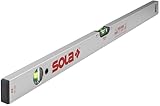 SOLA AV Wasserwaage 80cm - Präzise Wasserwaage für Profis, Patentierte SOLA-FOCUS Libellen, Bessere Ablesbarkeit bei Dämmerlicht, Robustes Aluminiumprofil, 30 Jahre Dichtheitsgarantie