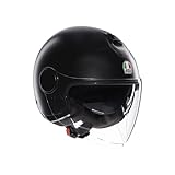 AGV - ETERES E2206, Motorrad Jet-Helmet, Unisex, Matt Black, M