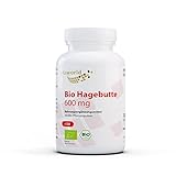 3er Pack Vita World Hagebutte 600 mg Bio 3 x 120 Kapseln Vegan 100% Rein Apotheke Herstellung