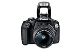 Canon EOS 2000D Spiegelreflexkamera - mit Objektiv EF-S 18-55 IS II (24,1 MP, DIGIC 4+, 7,5 cm (3.0 Zoll) LCD, Display, Full-HD, WIFI, APS-C CMOS-Sensor), schwarz