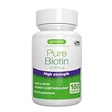 Reines Biotin 10.000 mcg, 180 vegane D-Biotin Vitamin B7 Kapseln, ideal für Haut, Haare & Nägel, hypoallergen & laborgeprüft von Igennus