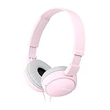 Sony MDR-ZX110 faltbarer Bügelkopfhörer Leistungsstarker Klang, rosa, 25